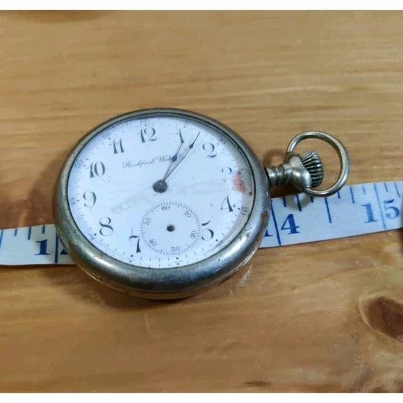 ANTIQUE 1906 ROCKFORD MODEL POCKET WATCH NOT Running/Condition Issues